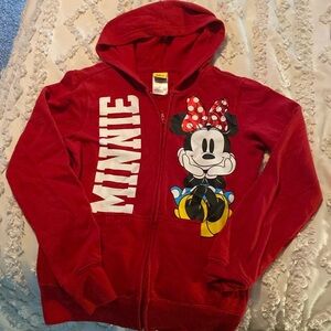 Disney Store small zip up Minnie Mouse hoodie. Used